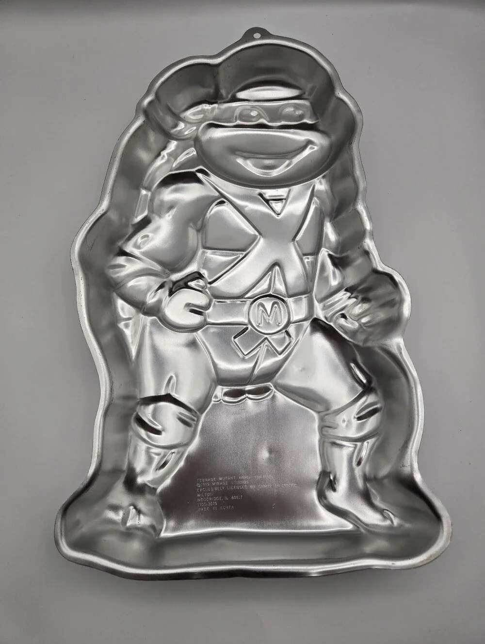 Vintage Wilton 1989 Teenage Mutant Ninja Turtles Michelangelo Aluminum Cake Pan